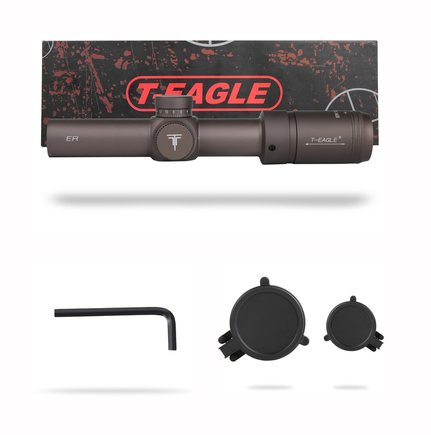 T-EAGLE ER 1.2-6X24IR riflescope for hunting fast aim CQB HD tactical sniper air gun scope riflescope fitzztyl co. 