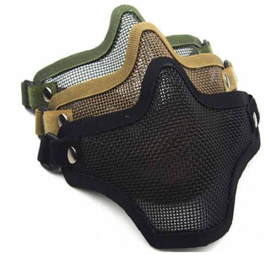 Outdoor metal mesh camouflage protective army mask